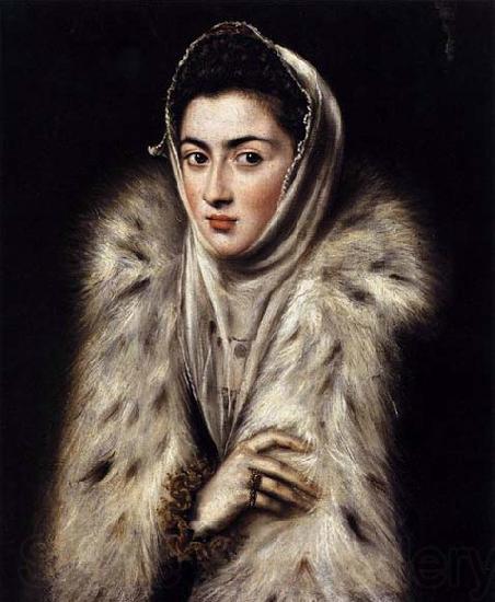GRECO, El A Lady in a Fur Wrap Spain oil painting art